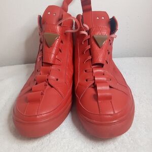 Stylish Red Athletic Sneakers